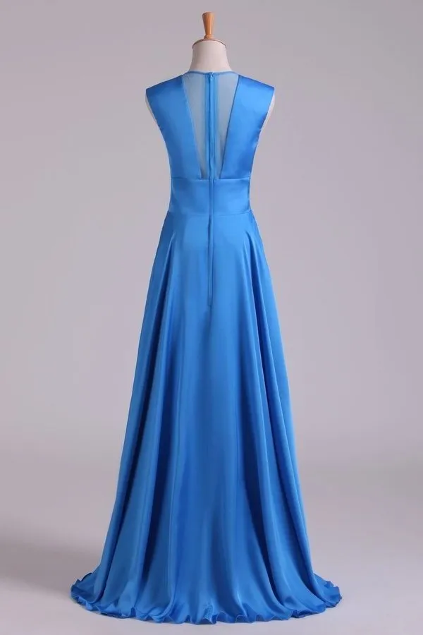 2024 New Arrival V-Neck Prom Dresses A-Line Chiffon P38TGN6L