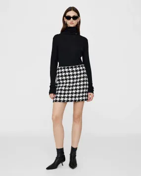 ADA SKIRT / BLACK AND WHITE HOUNDSTOOTH