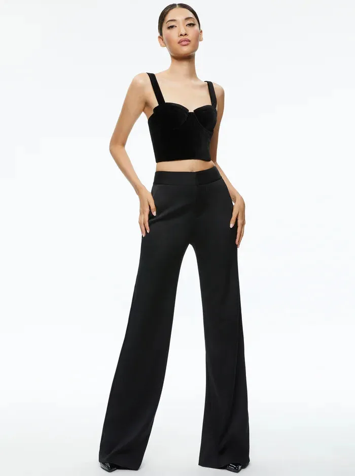 Alice   Olivia - Jeanna Bustier Top - Black