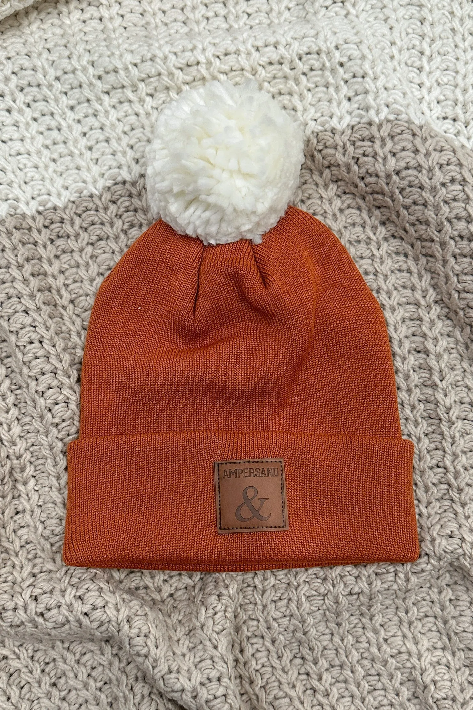 Ampersand Avenue Pom Beanie - Rust