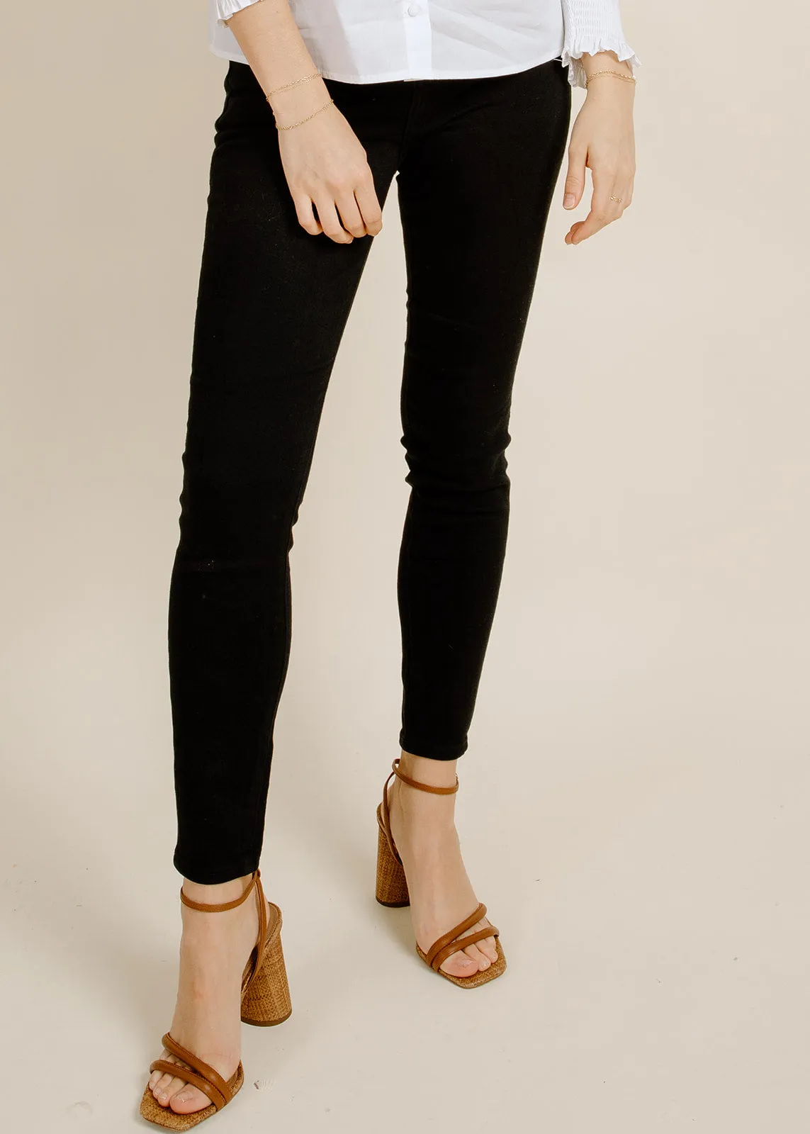 Audrey Midi Rise Skinny - Dark Vinyl