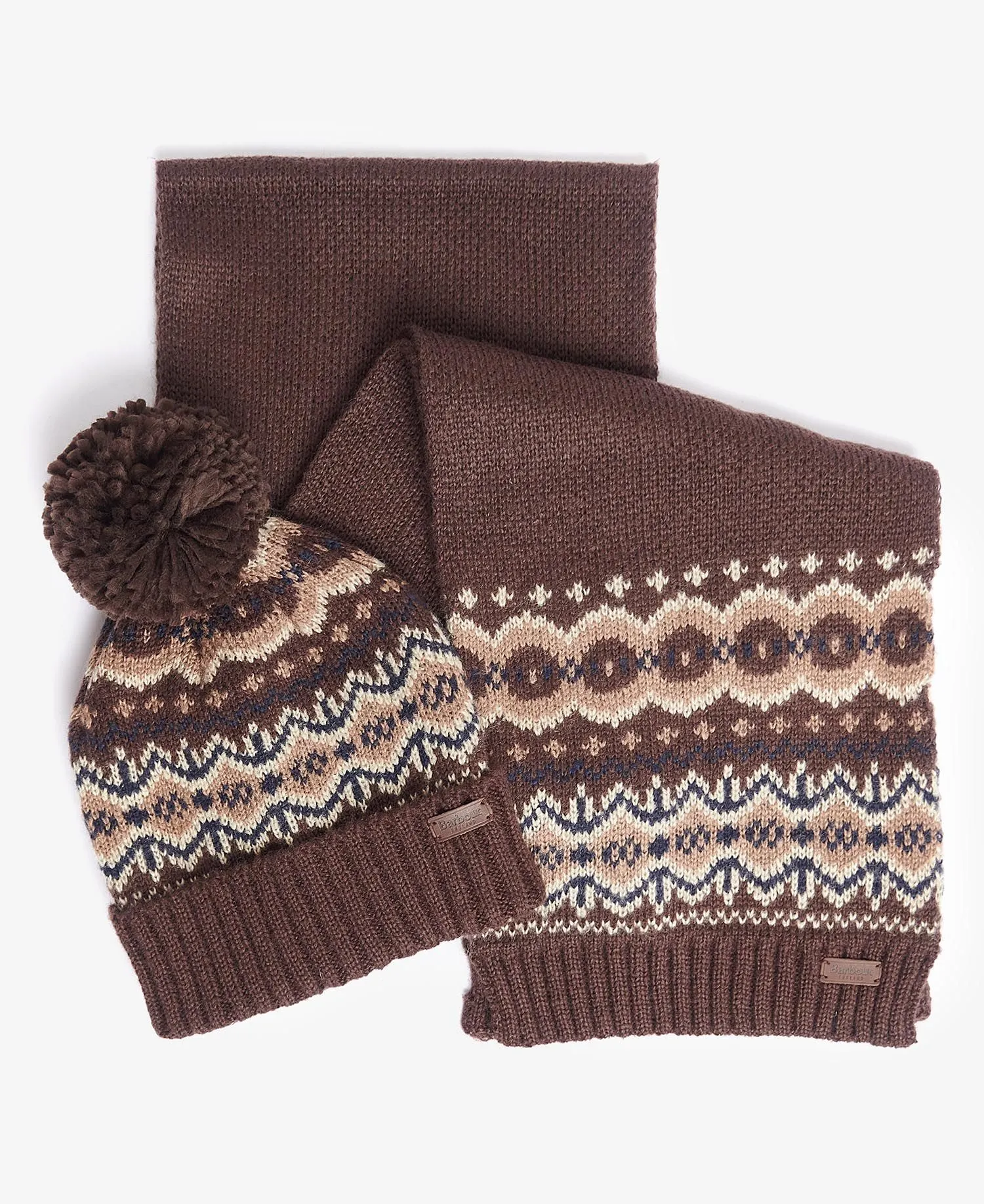 Barbour Fair Isle Beanie & Scarf Gift Set