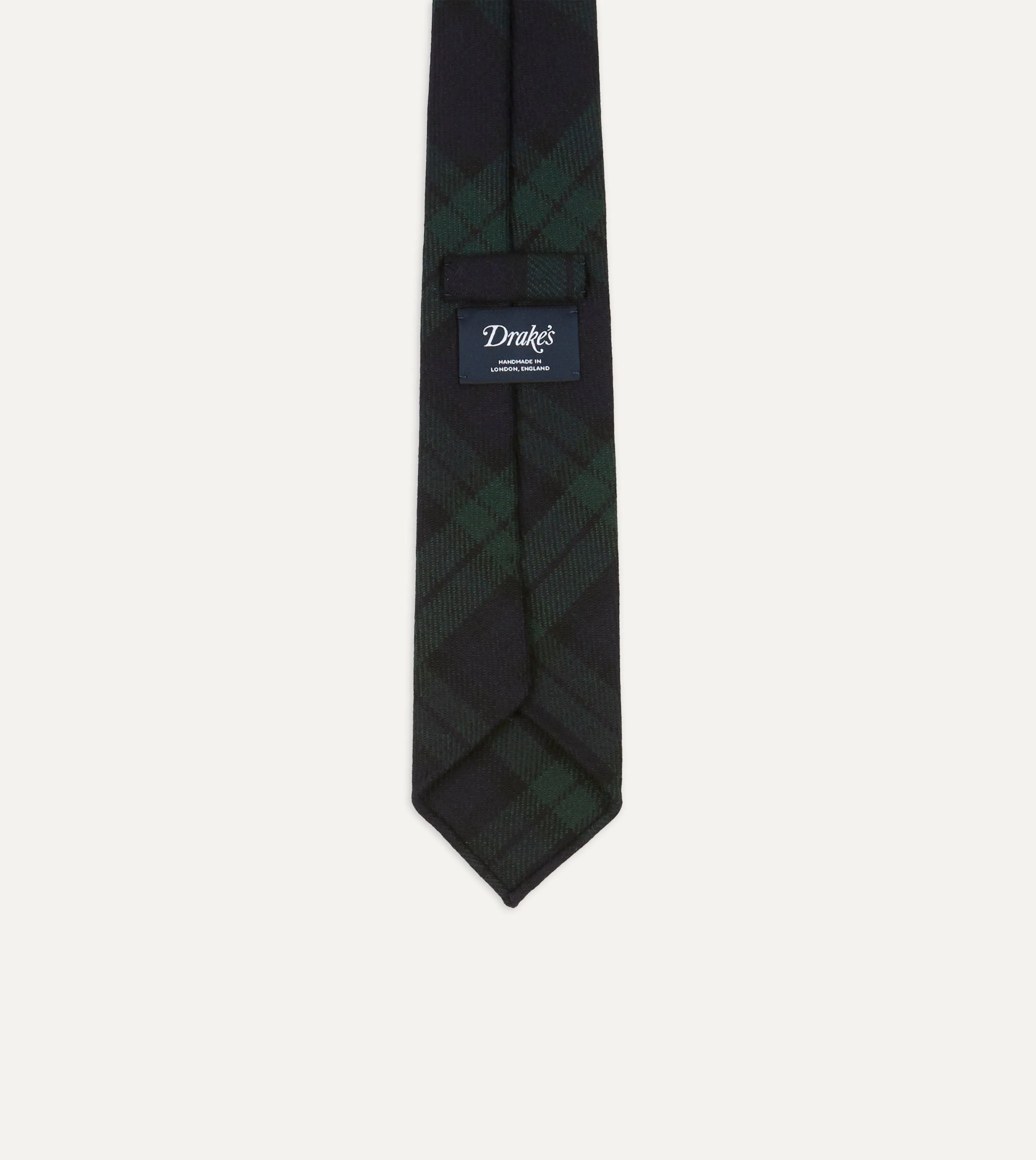 Blackwatch Check Hand Rolled Wool Tie