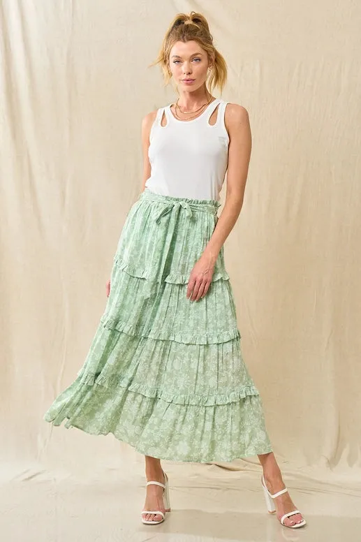 Brooke Floral Midi Skirt