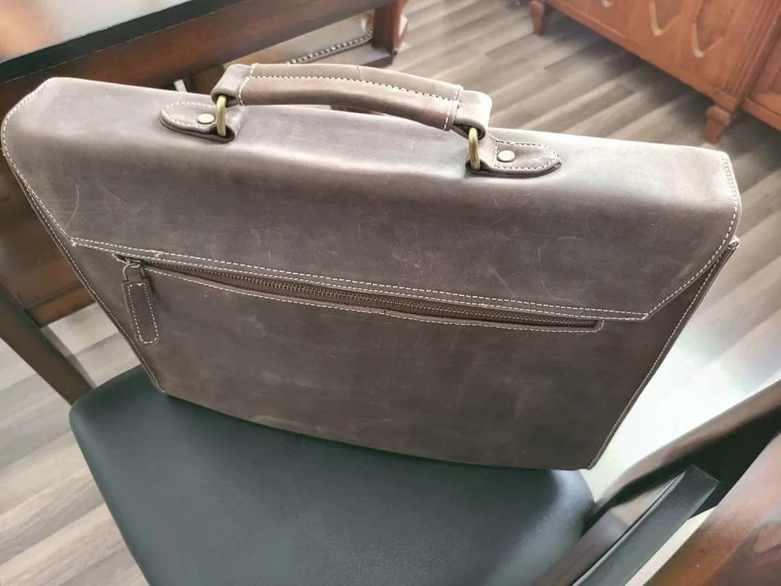 Buffalo Leather Office Messenger Bag