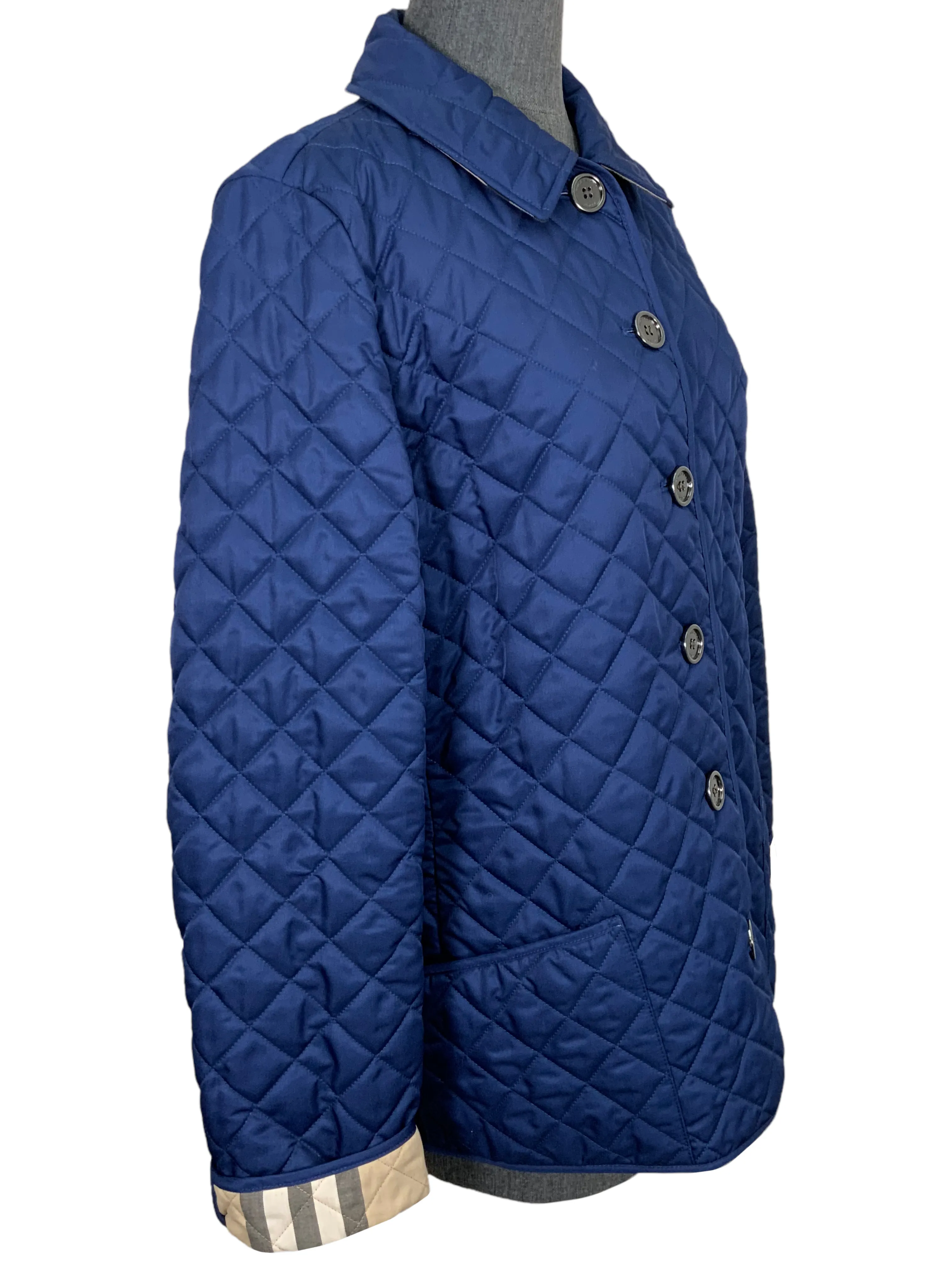 Burberry London Diamond Quilted Jacket Size M