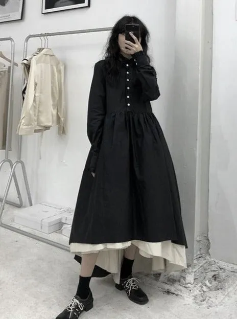 Button-Down A-Line Dress