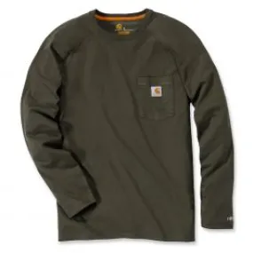 Carhartt&#x20;100393&#x20;T-Shirt&#x20;Cotton&#x20;l&#x2F;s&#x20;Force&#x20;-&#x20;Moss