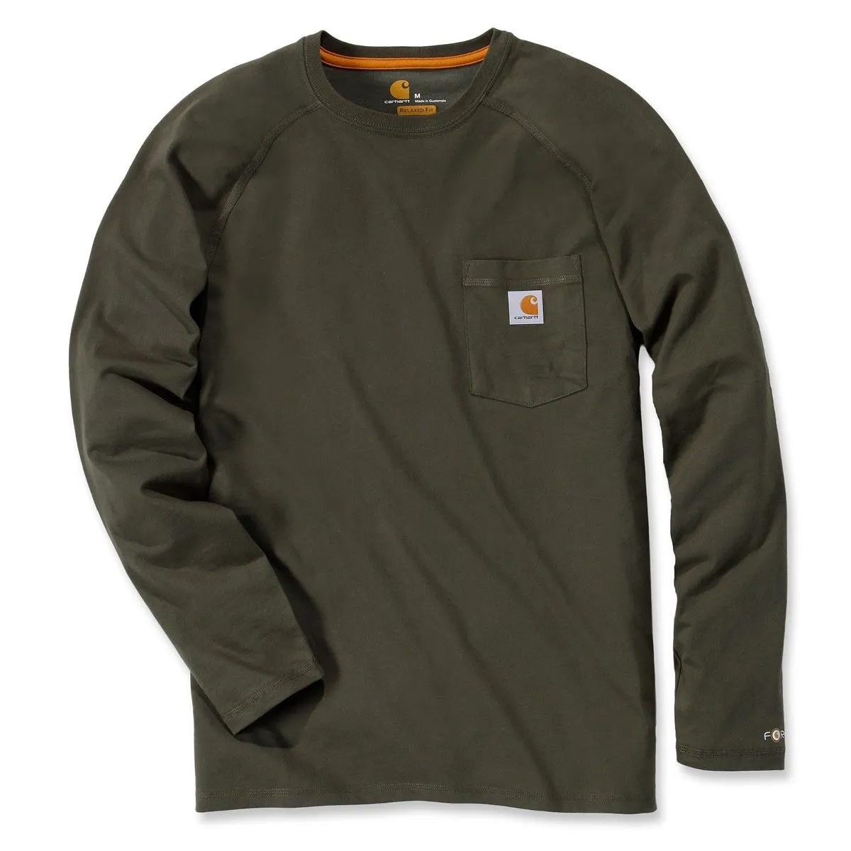 Carhartt&#x20;100393&#x20;T-Shirt&#x20;Cotton&#x20;l&#x2F;s&#x20;Force&#x20;-&#x20;Moss