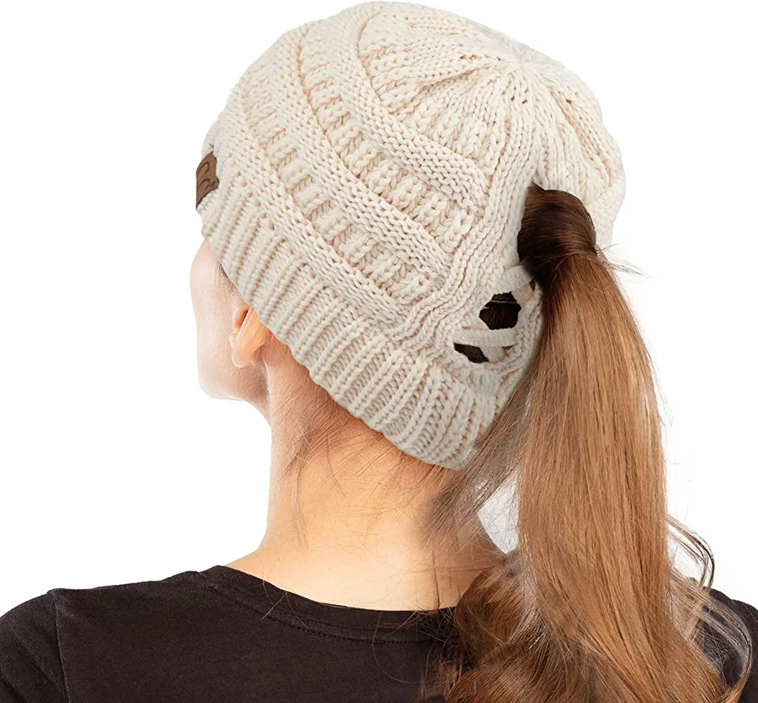 C.C Ponytail Beanie Hat