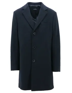 Daniel Hechter Ducati Wool Blend Overcoat - Navy