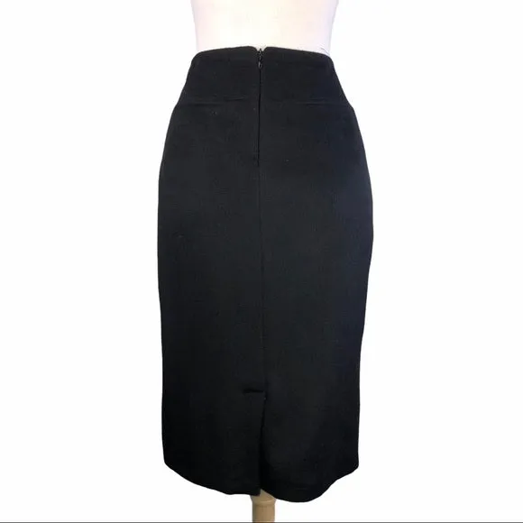 Dolce & Gabbana Black Wool Pencil Skirt