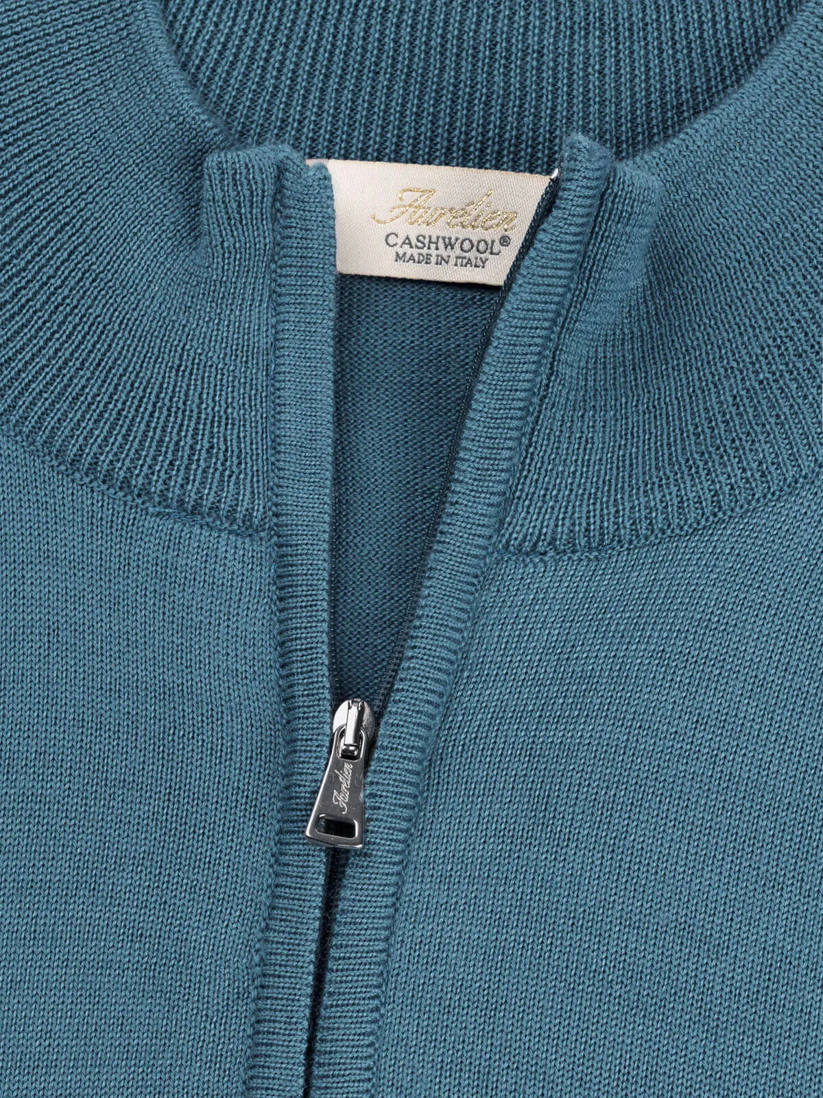 Extrafine Merino Zipper Sapphire Blue