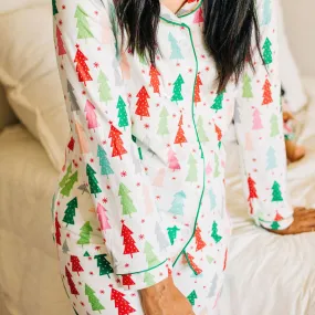 Festive Trees - Button Down PJs