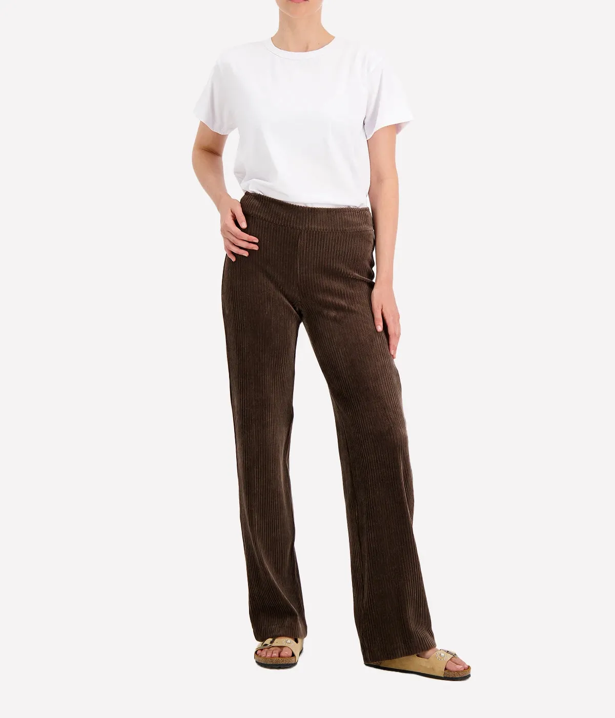 Flavia Pant in Corduroy Moss