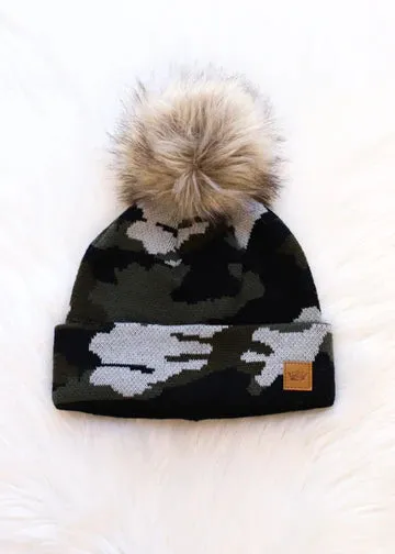 Fleece Lined Pom Beanie