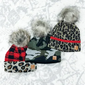 Fleece Lined Pom Beanie