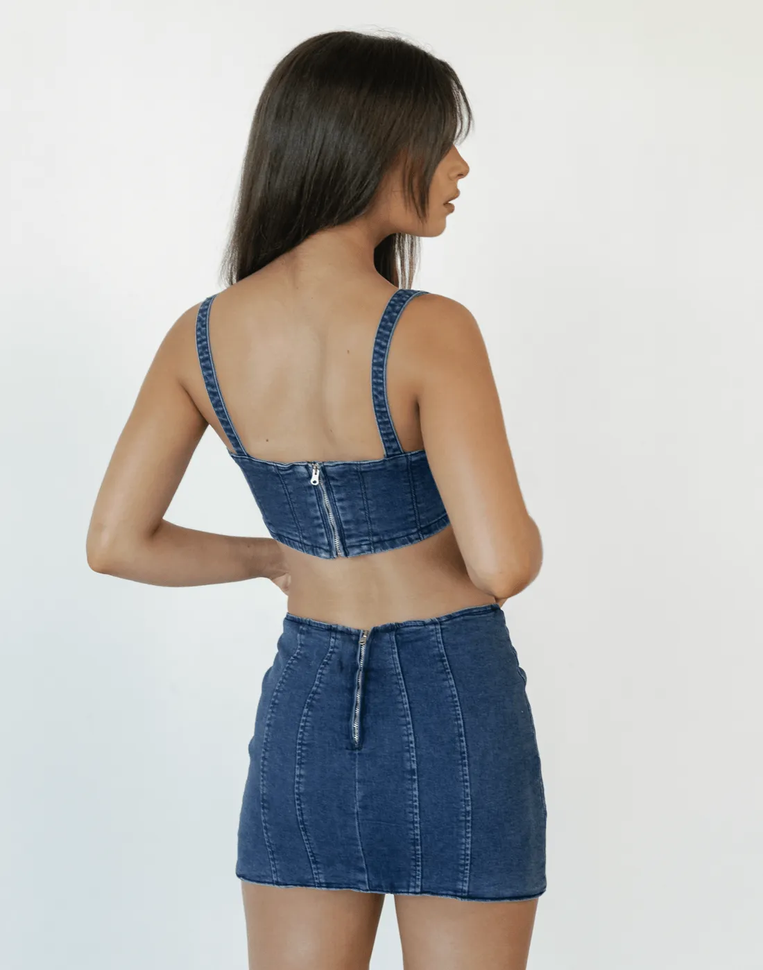 Focus Mini Skirt (Denim)