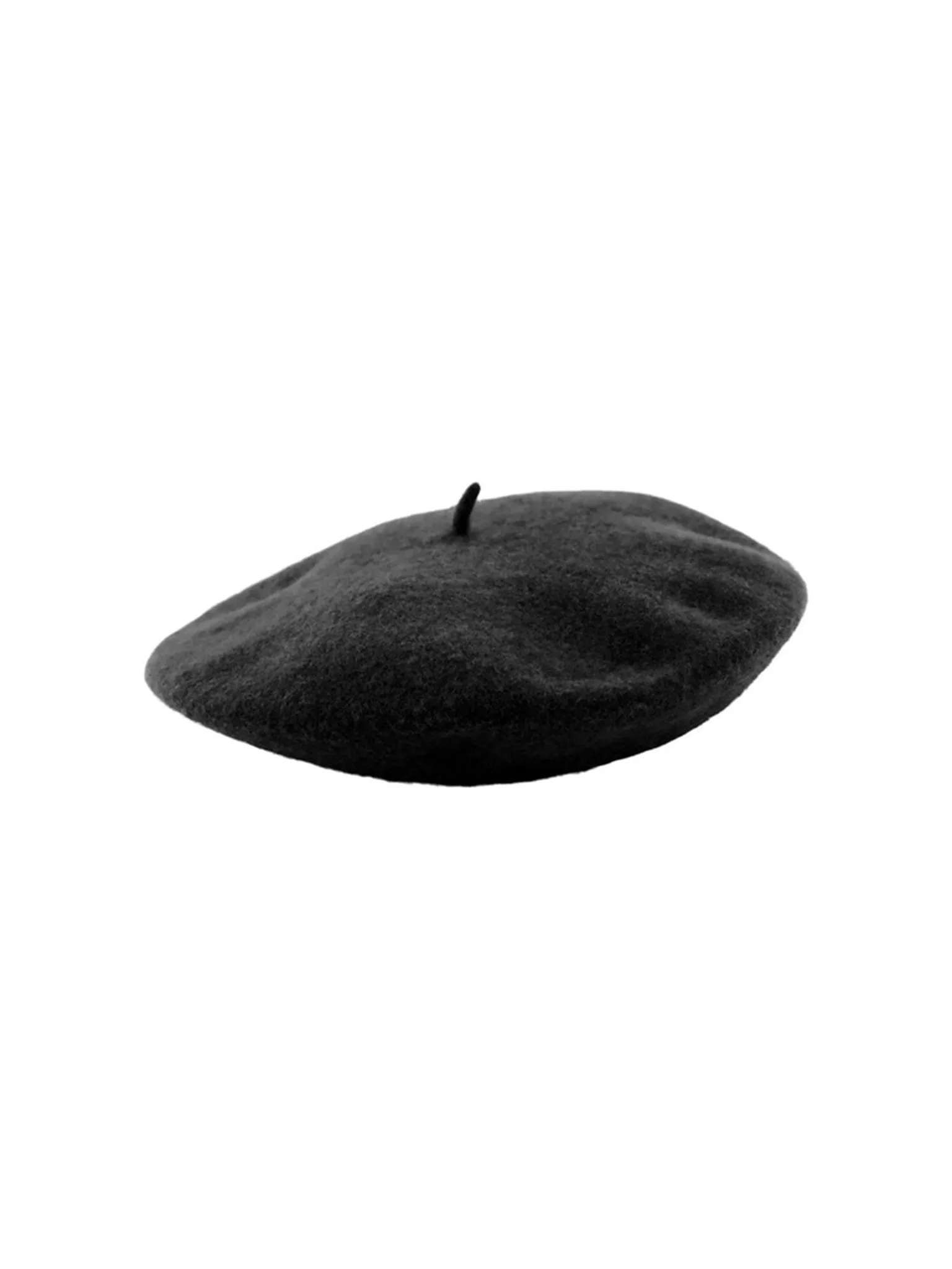 French Wool Beret - Black