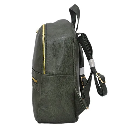 Green NGIL Faux Leather Mini Backpack