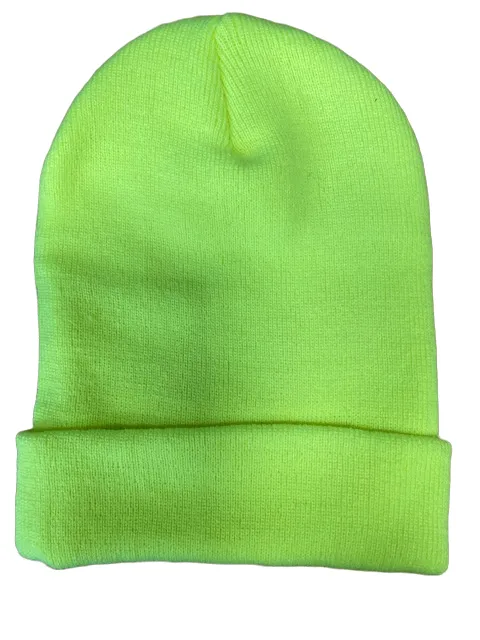 Hangar93 junior beanie hat Z2292J giaflu02 fluorescent yellow one size