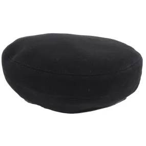 Hermes Black Felt Saint Honore Beret Hat - 59