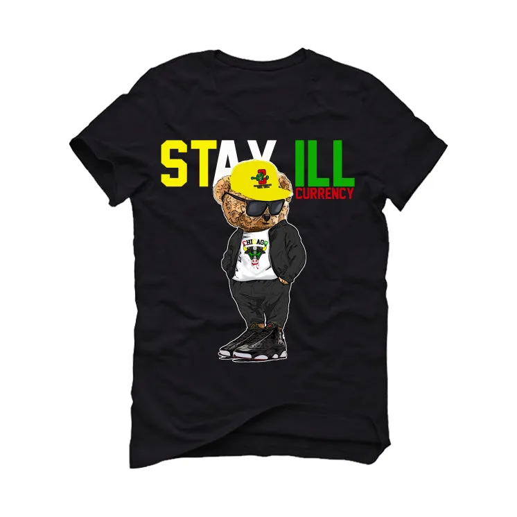 Jordan 13 Playoffs Black T-Shirt (Stay ill Bear)