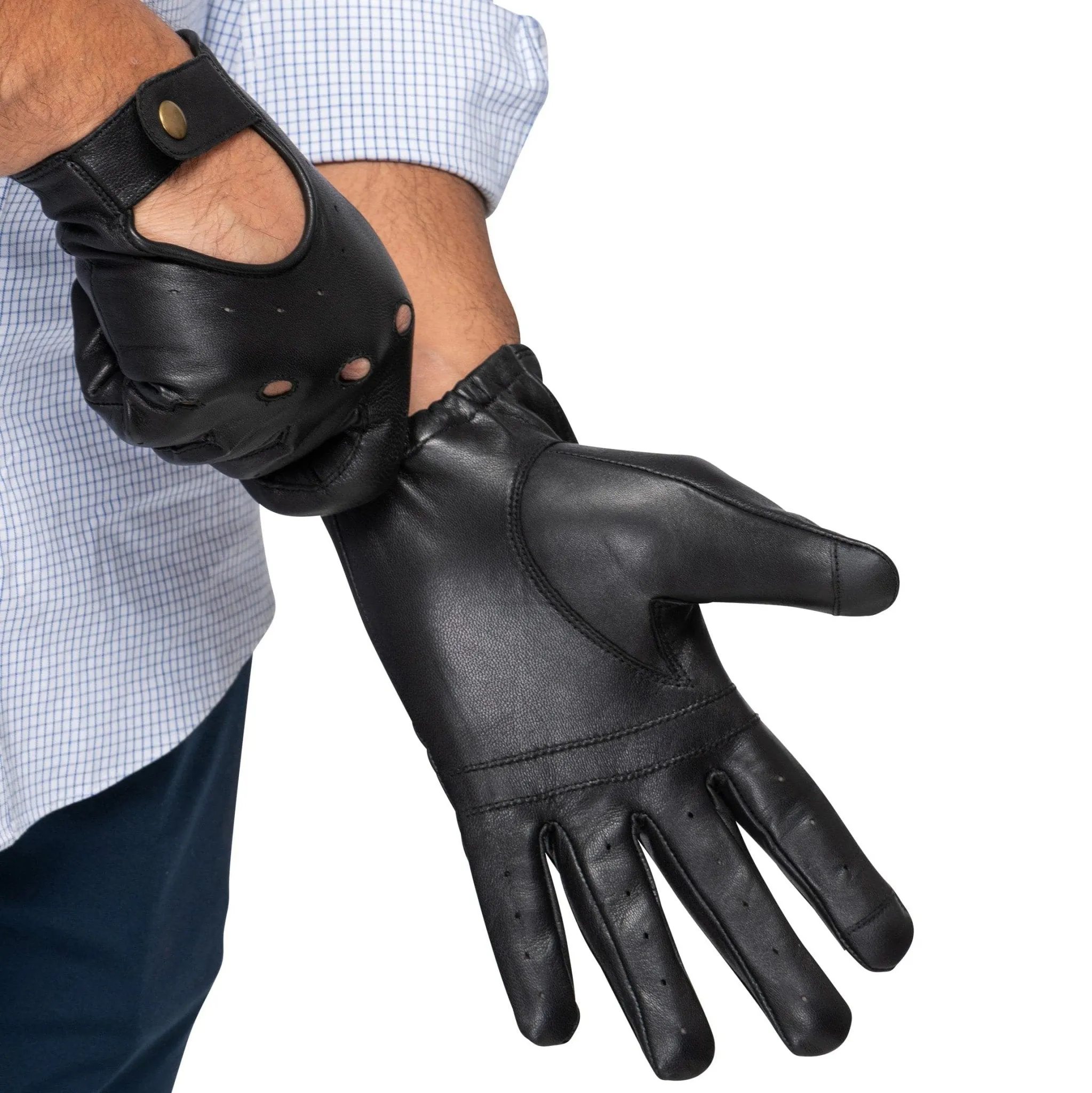 Leather Driving Gloves Men