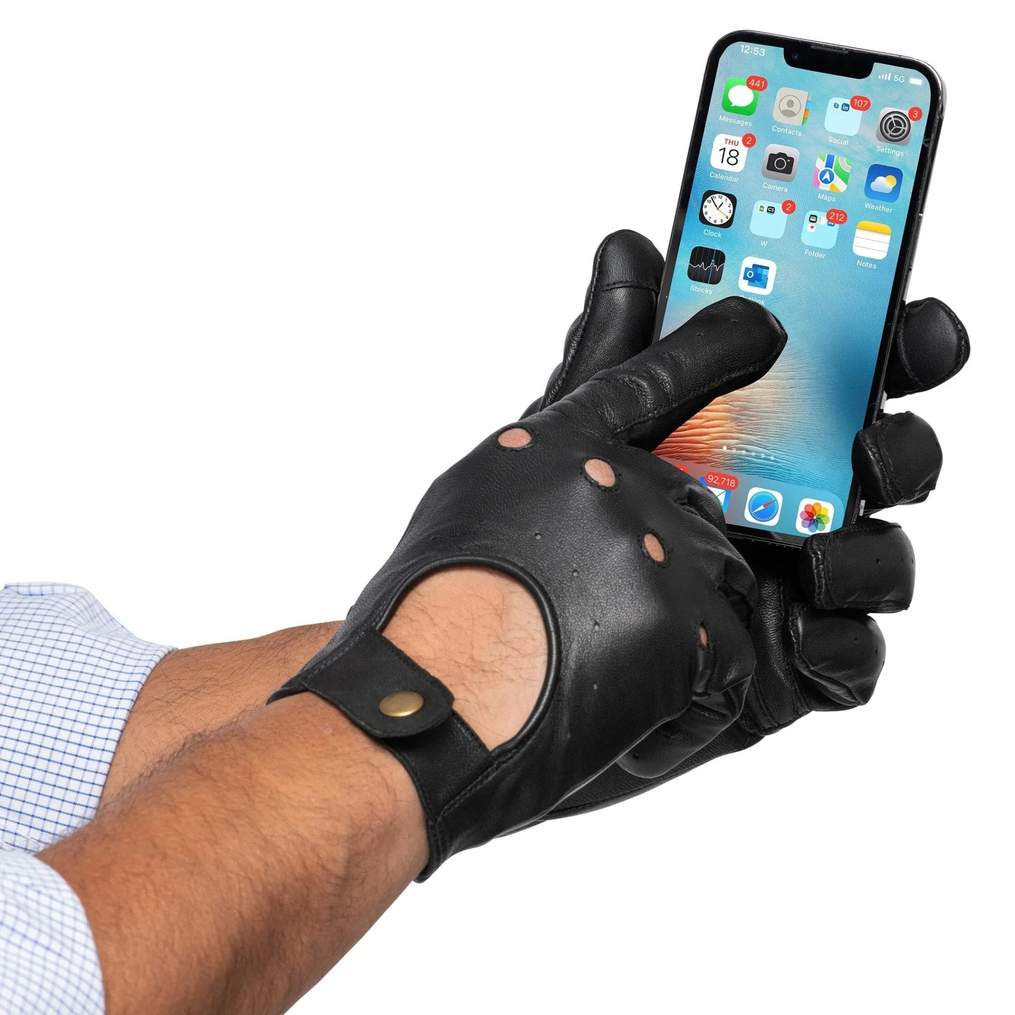 Leather Driving Gloves Men