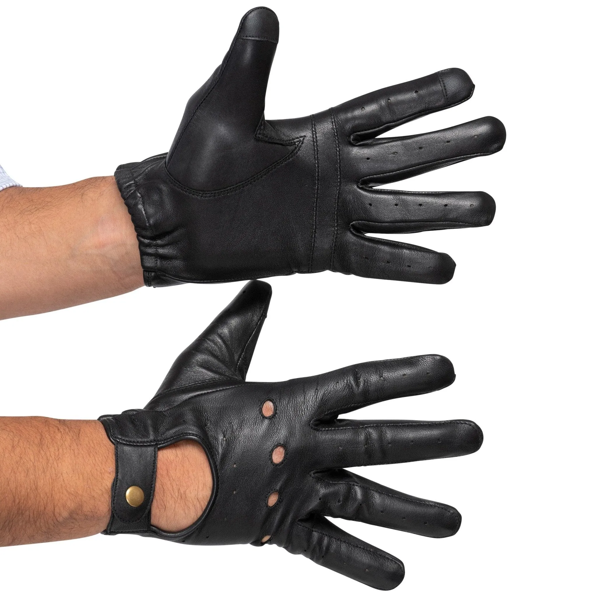 Leather Driving Gloves Men