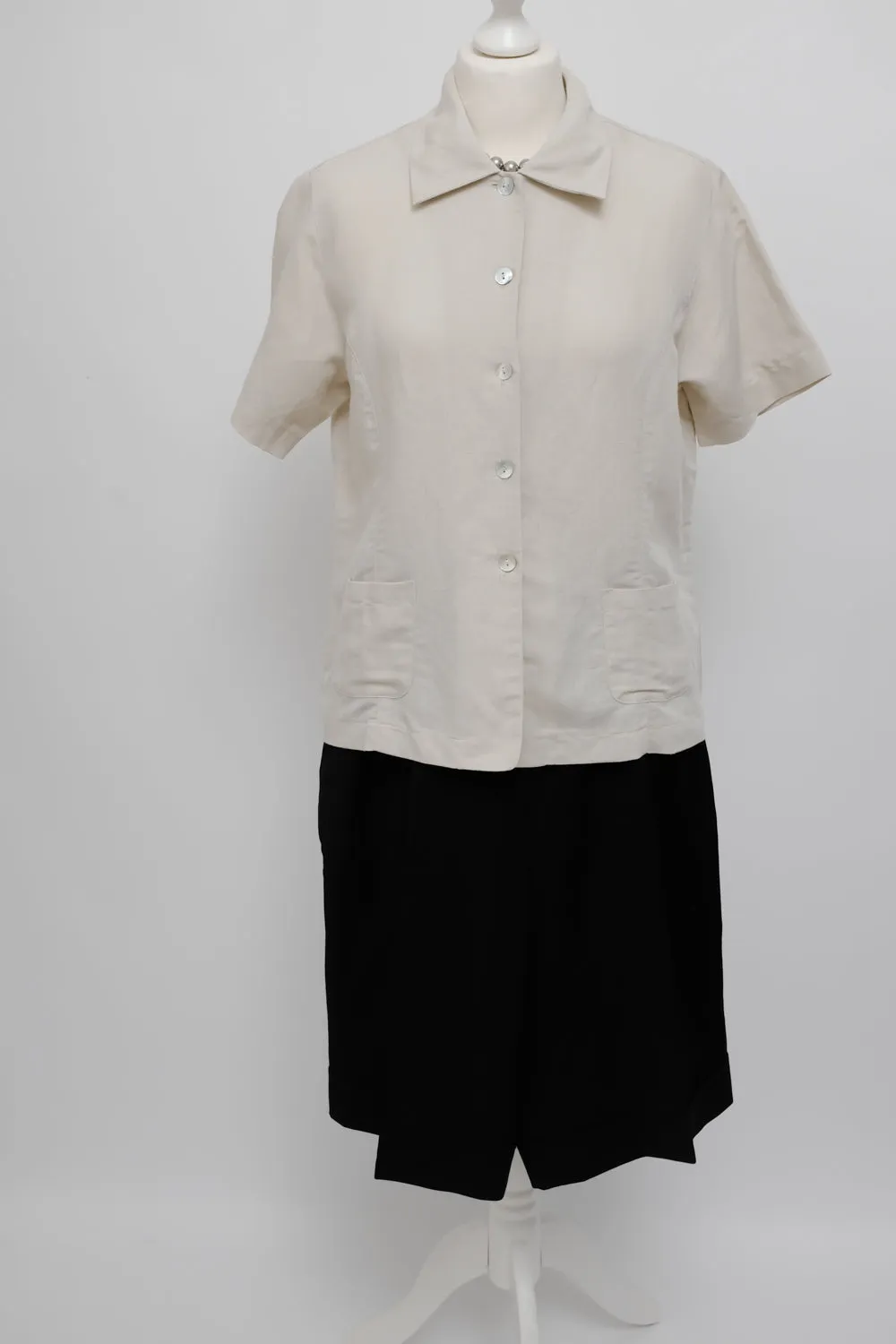 LINEN VISCOSE STRAIGHT SHIRT