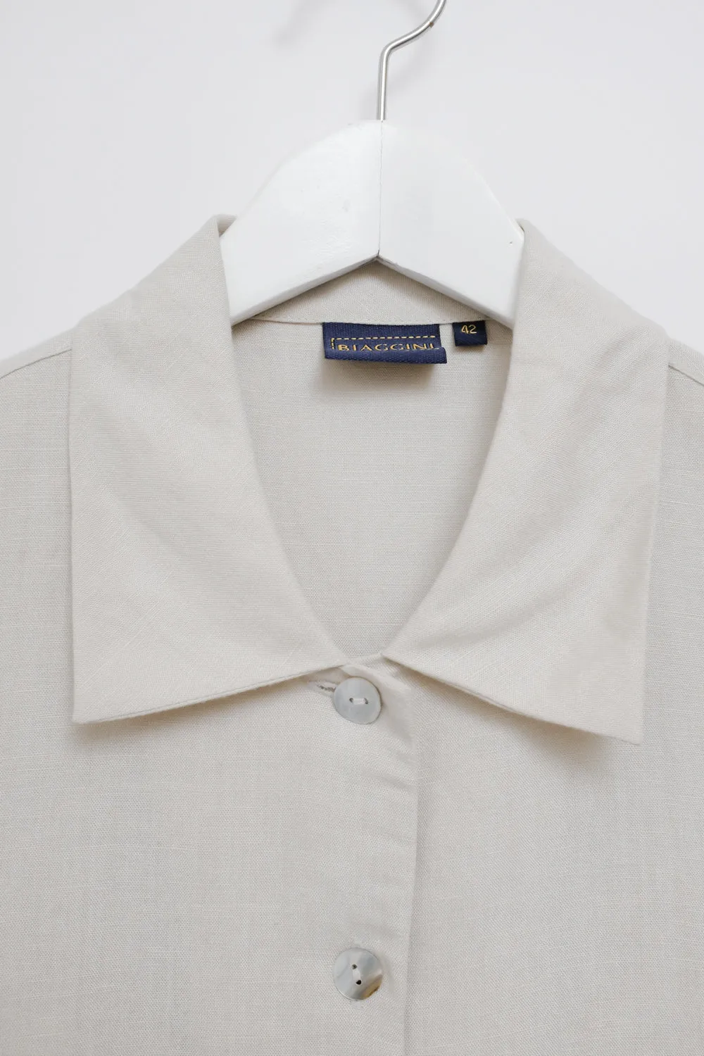 LINEN VISCOSE STRAIGHT SHIRT