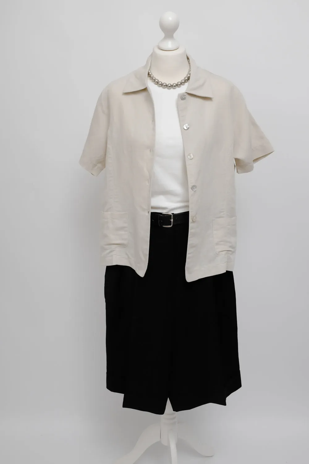 LINEN VISCOSE STRAIGHT SHIRT