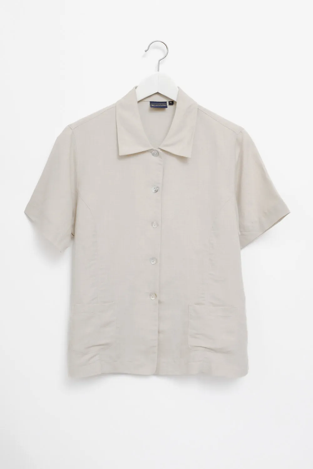 LINEN VISCOSE STRAIGHT SHIRT