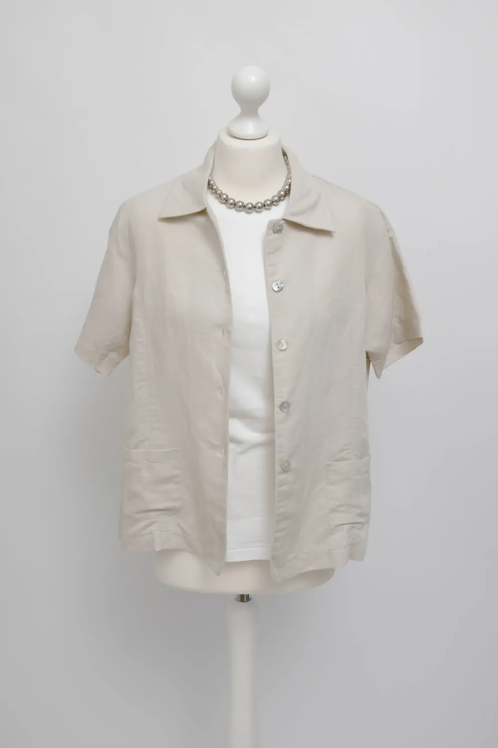 LINEN VISCOSE STRAIGHT SHIRT