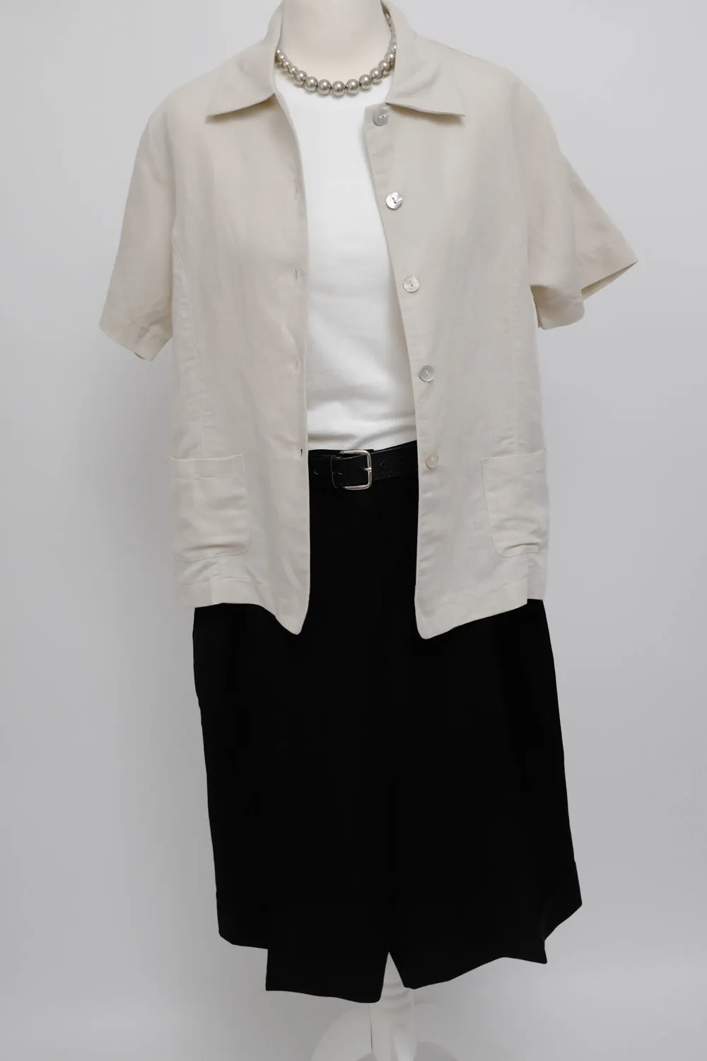 LINEN VISCOSE STRAIGHT SHIRT