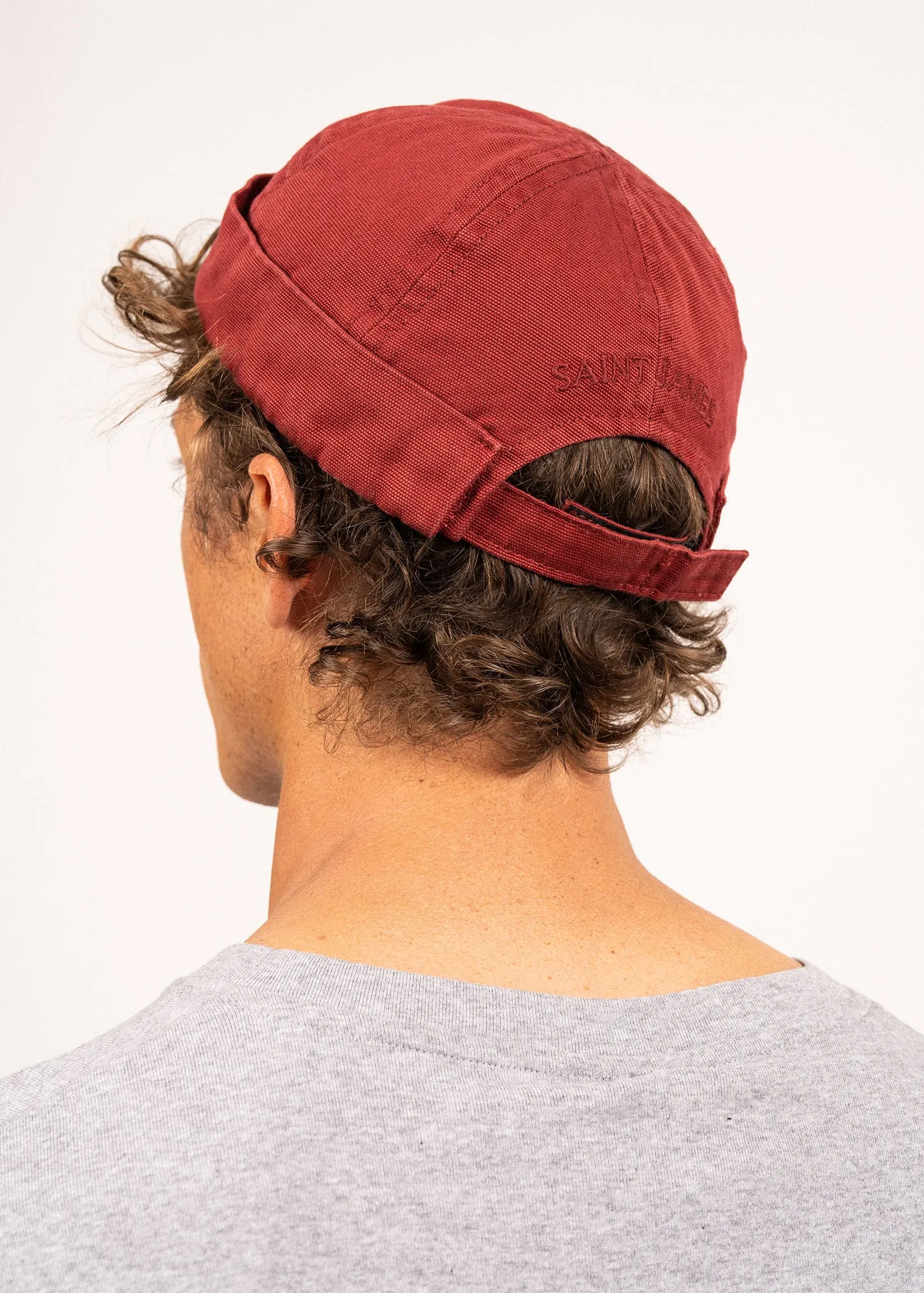 Miki deck hat - in cotton canvas (BRIQUE)