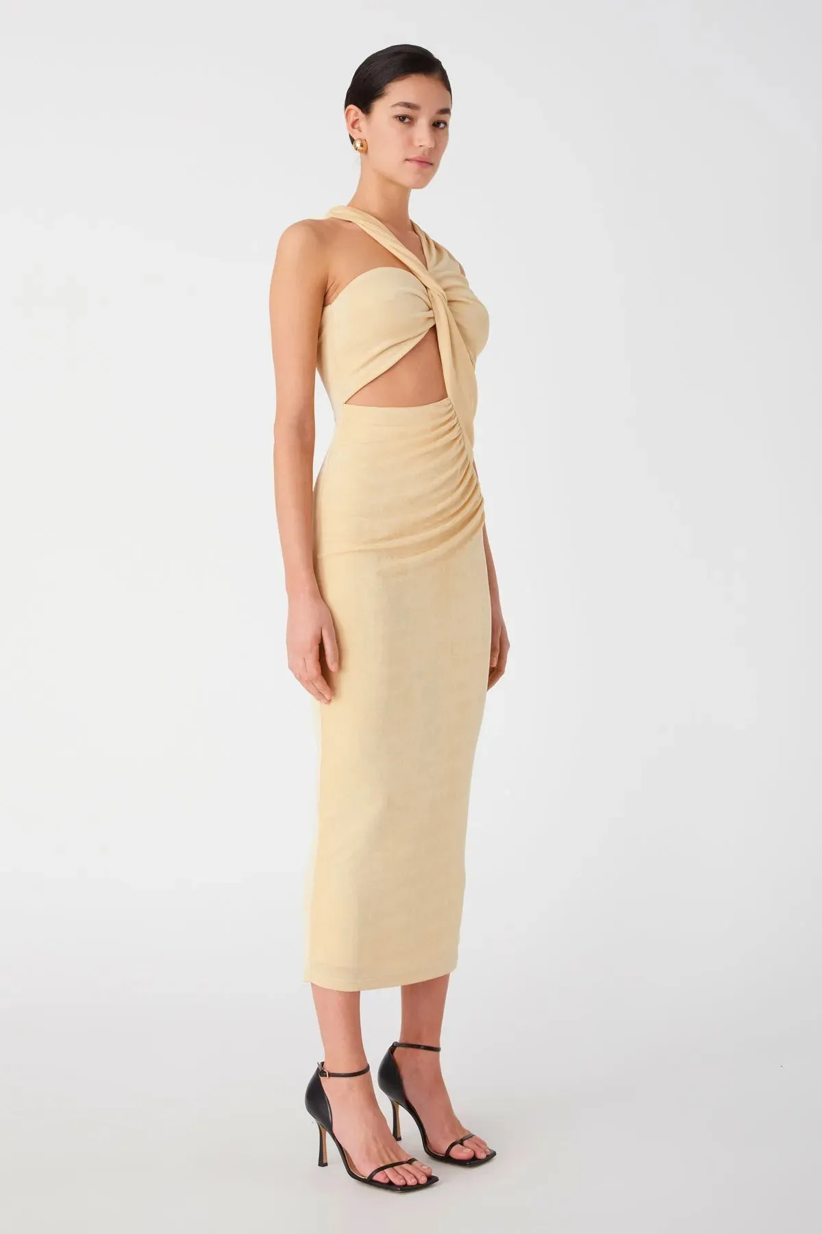 Misha | Graciela Midi Dress - Lemon Drop