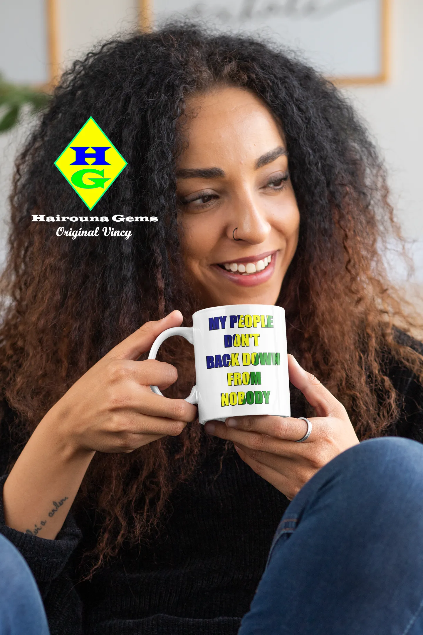 My People Don't Back Down - White glossy mug (MC) R