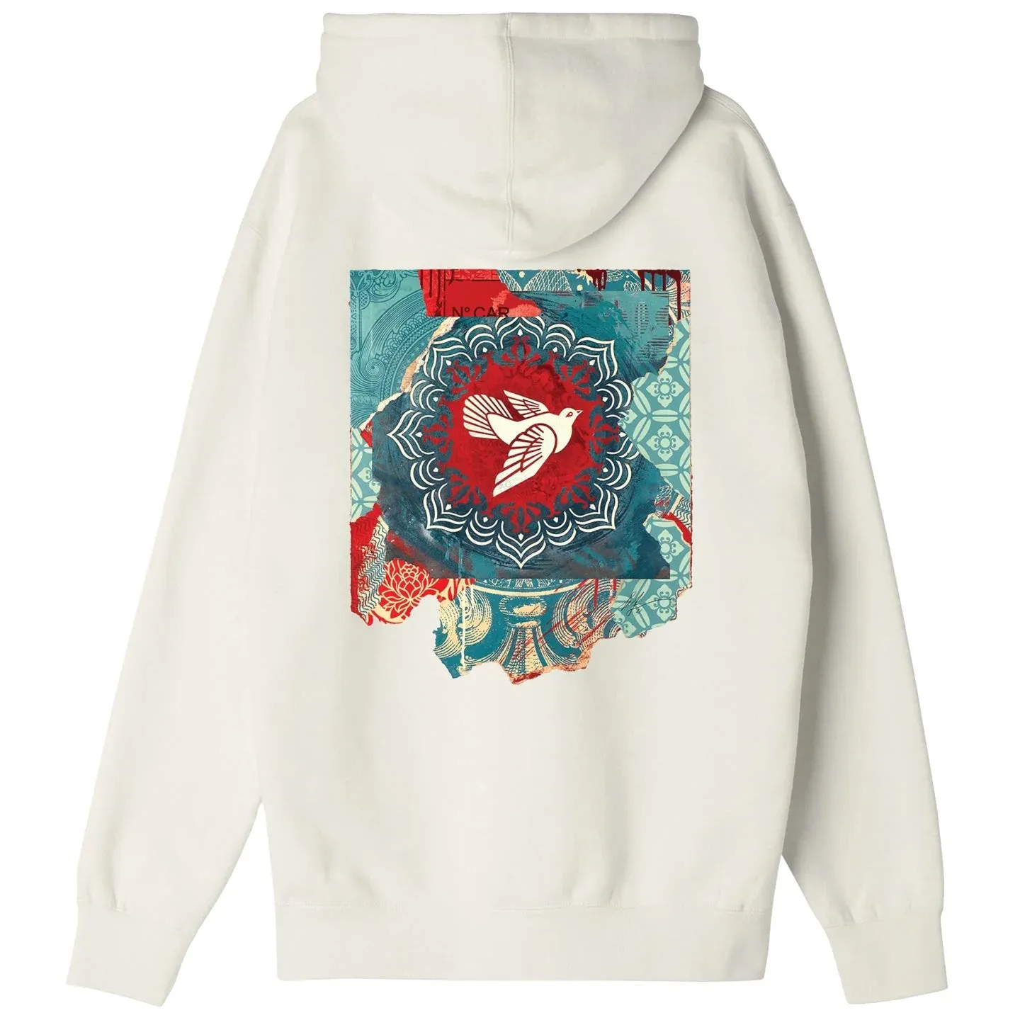 Obey Peace Dove Blue Heavyweight Hoodie 117463409 unbleached