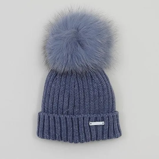 Pangasa Faux Fur Pom Pom Hat