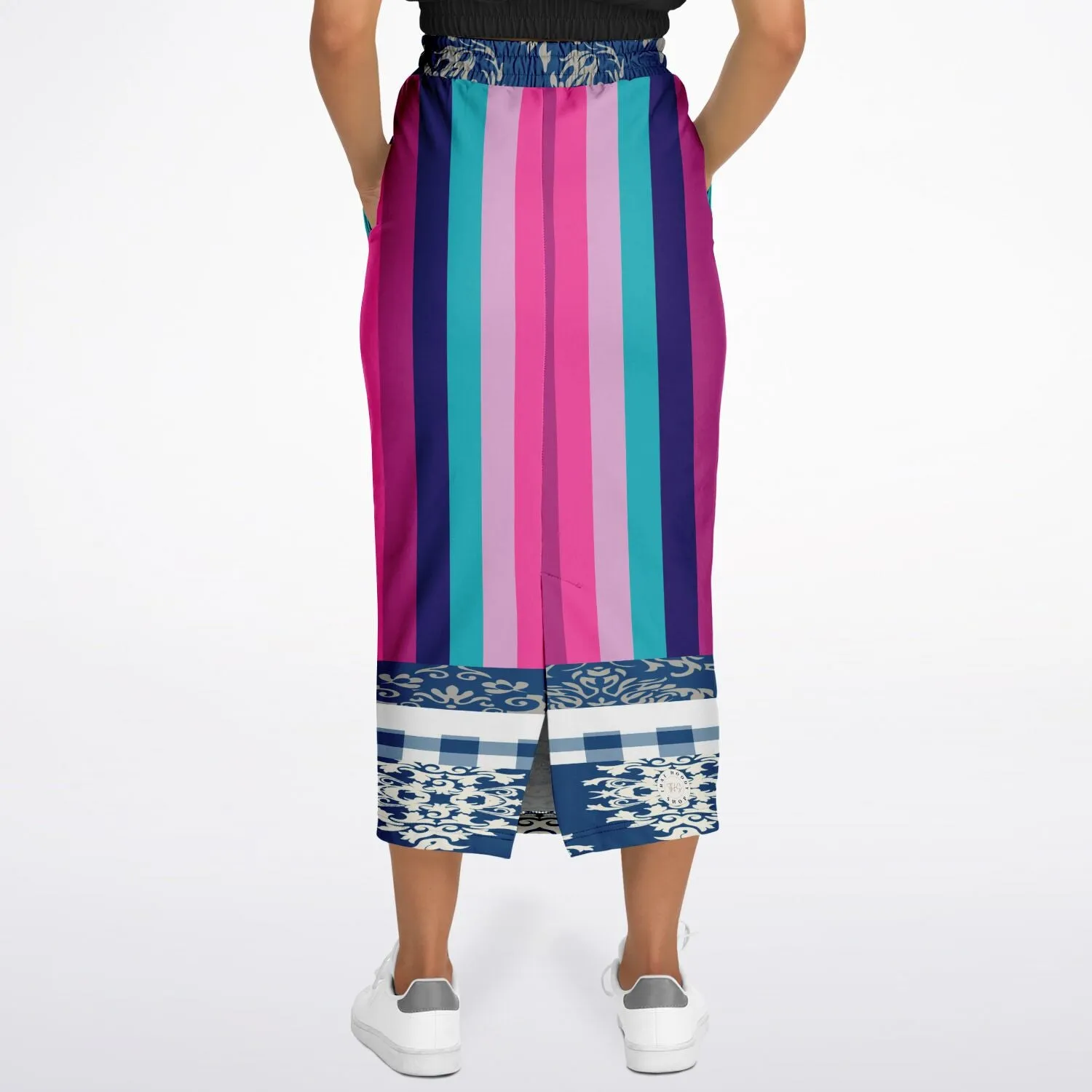 Purple Haze Eco-Poly Long Pocket Skirt