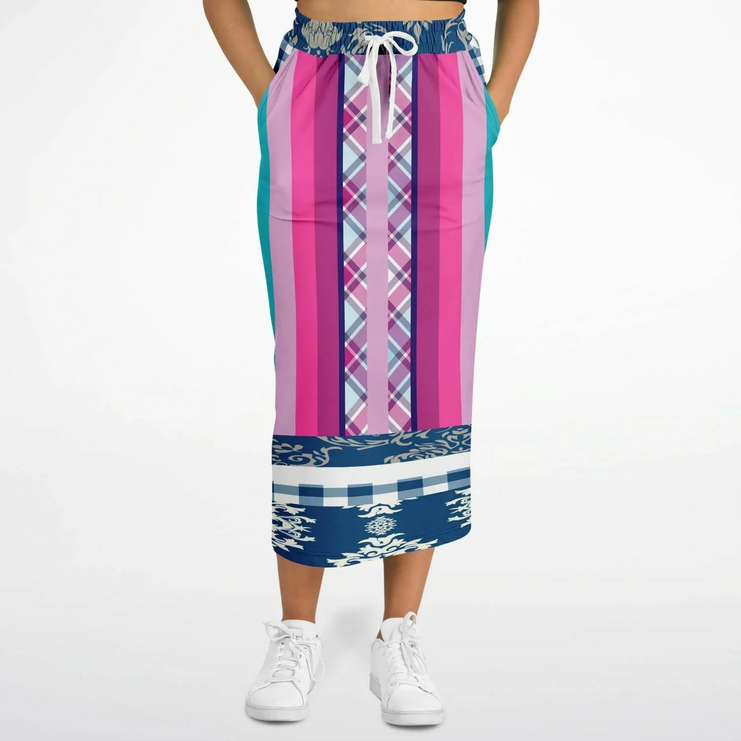 Purple Haze Eco-Poly Long Pocket Skirt