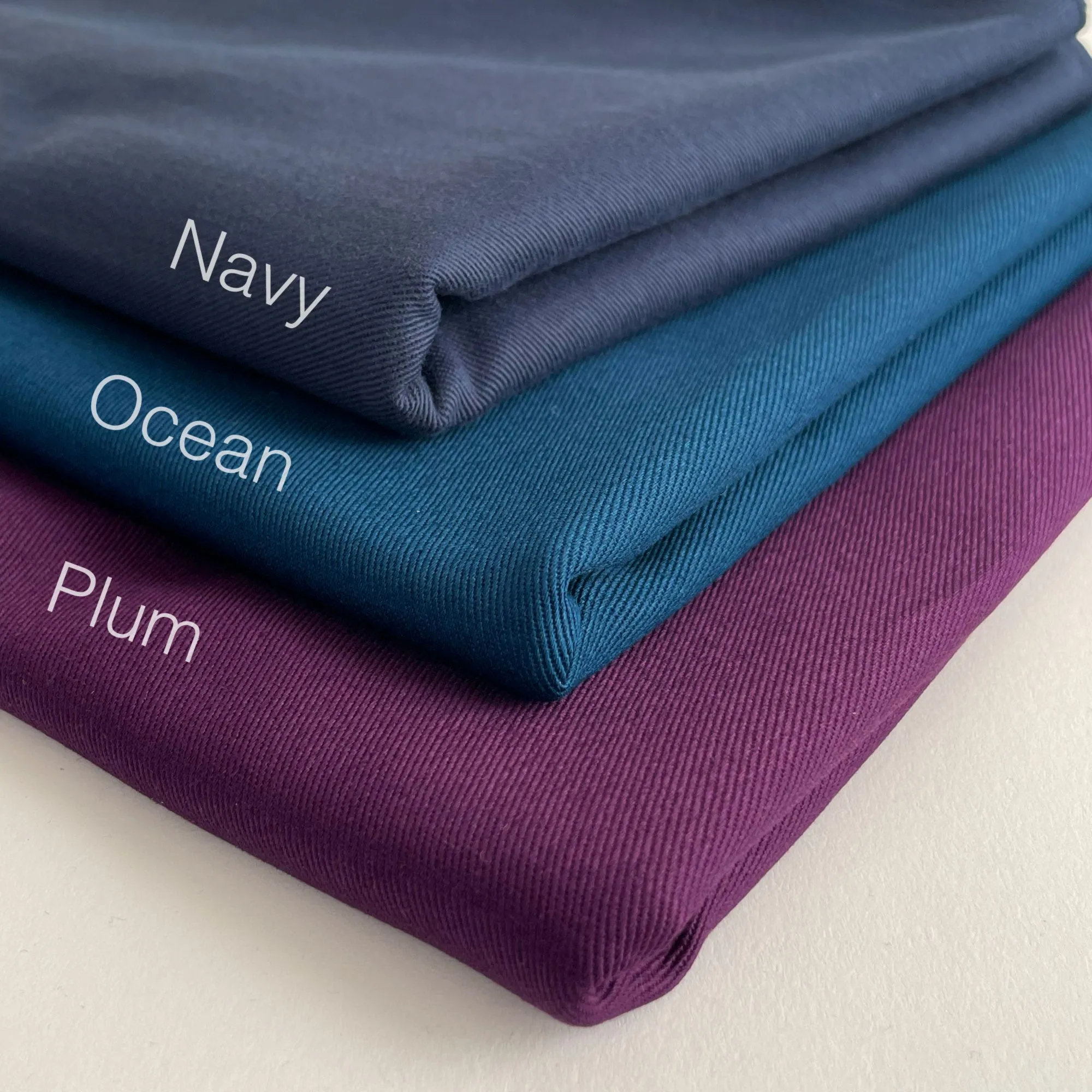 Relaxed Organic Cotton Twill Fabric in Dark Plum