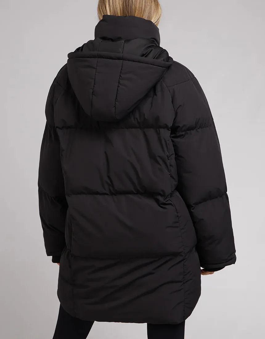 Remi Luxe Midi Puffer Black