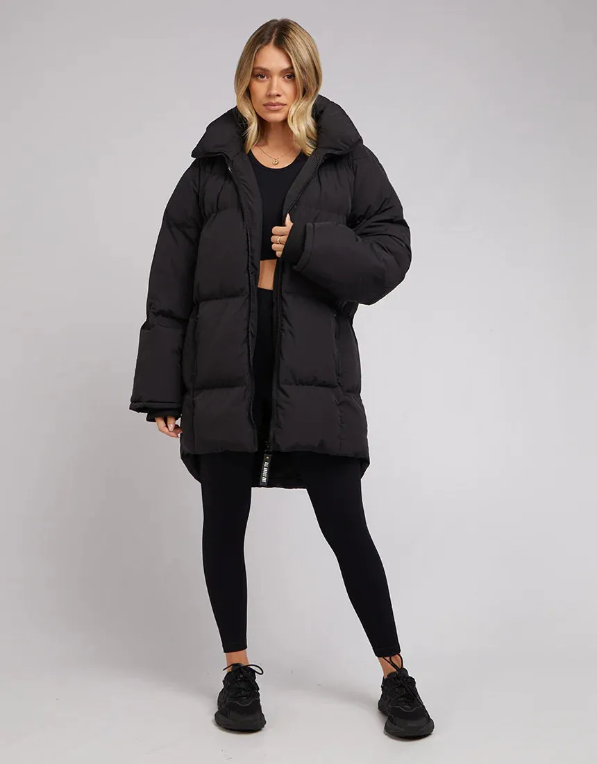 Remi Luxe Midi Puffer Black