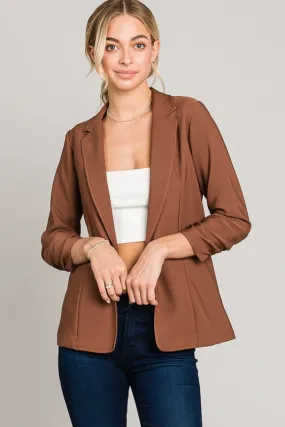 Ruched Sleeve Jacket