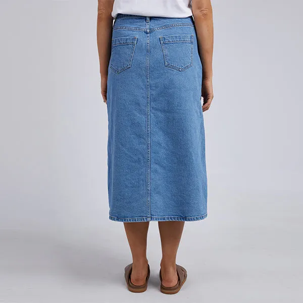 Scout Midi Skirt - Mid Blue