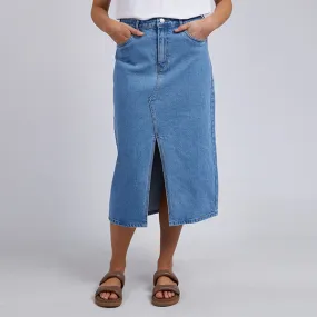 Scout Midi Skirt - Mid Blue