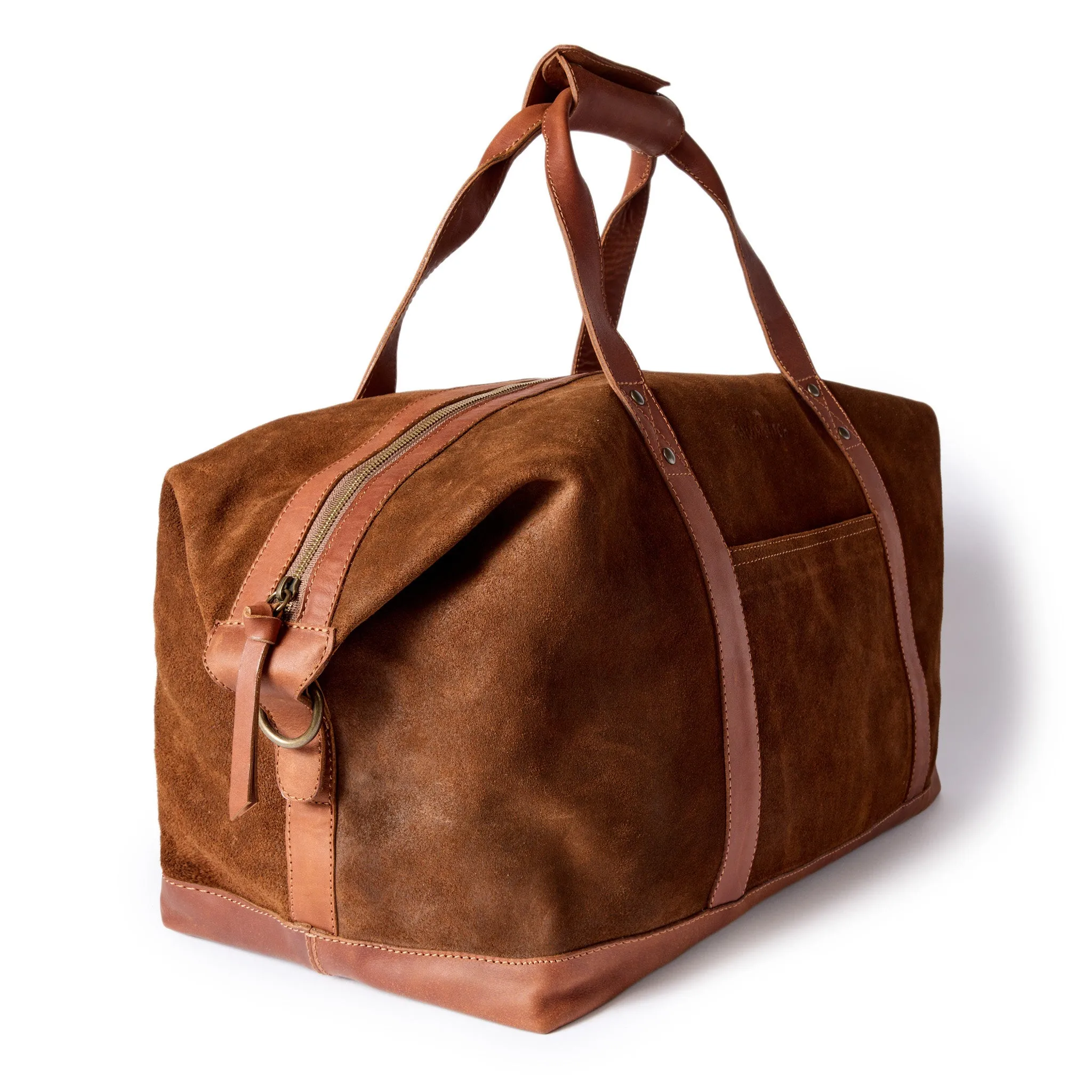 The Weekender Duffle in Chocolate Roughout